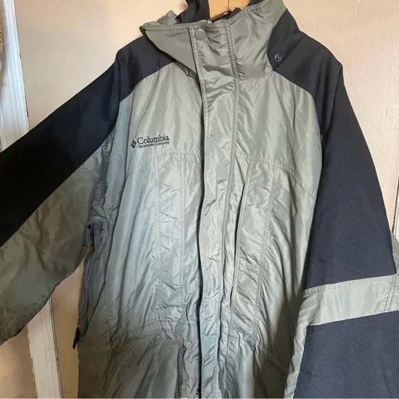 Columbia sportswear army green/black ski winter jacket